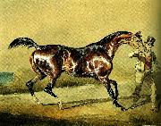 charles emile callande cheval a' l' entrainement France oil painting artist